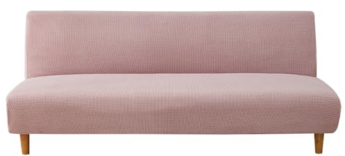 Aliuciku Armloser Futonbezug, 3 Sitzers Futon Couchbezug Schlafsofa Bezug Ohne Armlehnen(Pink,XL)