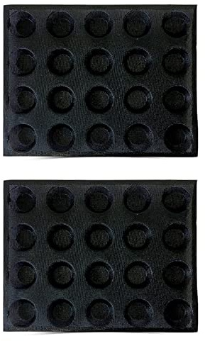 Xptieeck 2X Moule en Silicone à 20 Trous Gâteau T Mini ModèLe de Pizza Moule à Hamburger à Pain Outil de Plateau