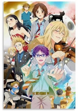 Shigatsu Wa Kimi No Uso Anime Mang (1) Póster Pintura Decorativa Lienzo Arte de Pared Salón Póster Dormitorio Pintura, Arte de Pared Impresión de Imagen Moderna Decoración de Habitación Familiar 30 x