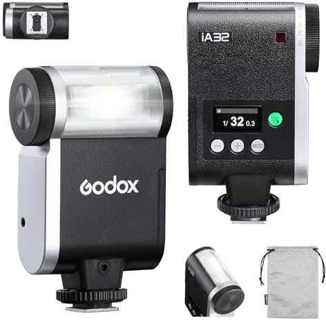 Godox iA32 Kamerablitz iA32, Auto/Manual Modes -7° to 90° Adjustment Mini Blitz Mini-Flash