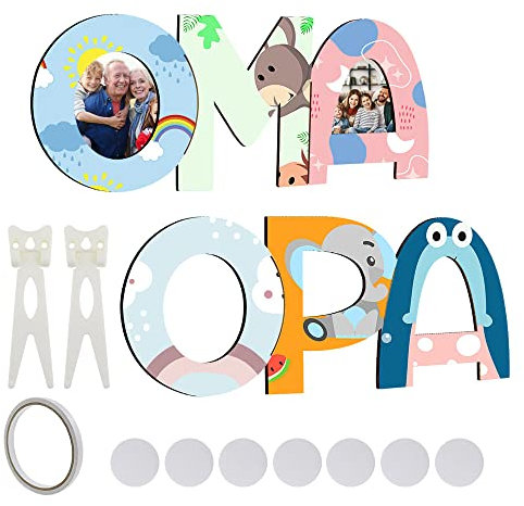 APPCXOKL Ihr werdet Oma und Opa Geschenk - Kreativer Papa Bilderrahmen & Brillenhalter für Nachwuchs - Schönes Geschenk für Oma und Opa