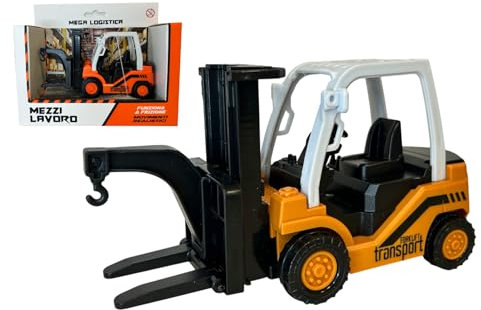 Chariot élévateur jouet avec mouvement à embrayage mulet jouet 14 cm Forklift modèle chariot élévateur chariot fourche chariot enfants grande porte transpalette porte repose-pieds