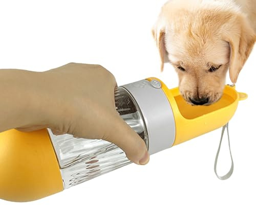 Botellas de agua para perros para, botella de agua portátil para perros,Dispensador de agua para mascotas - Vaso portátil para mascotas ligero derramado para caminatas diarias del hogar
