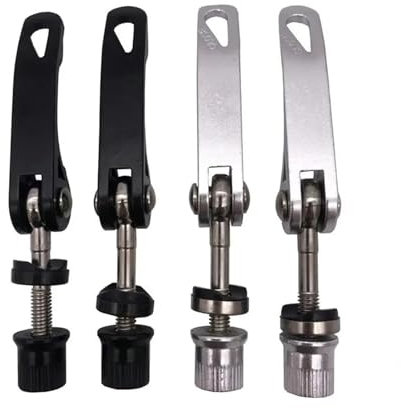Generisch Fahrrad Schnellspanner Schraube Nockenhebel Fahrrad Sattelstütze Klemme Spieß Bolzen M6 35/40/50/55/60/65/70/75/85mm Fahrradteile(M6x60mm Silver)