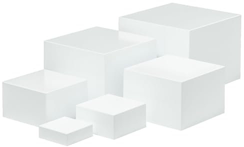 yuwqqoajv Supporto per alzata per cibo, zoccolo per alzata in acrilico, alzate per buffet e supporti, alzate per cibo per tavolo da buffet, set da esposizione per tavolo da dessert