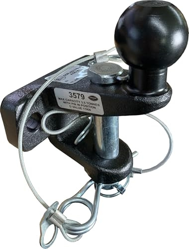 Tow Hitch Dual Extended Ball, 3500kg Capacity, Universal Fit, Black - 3579
