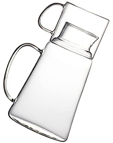 GALPADA Bottiglia in Vetro Trasparente da Resistente Temperature Elevate Portatile per Fredda e Calda e Ufficio