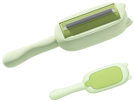 Duqulle Pet Hair Remover Brush,Pet Hair Static Shedding Tools - Ergonomic Gentle Animal Grooming Comb for Sofa Bedroom Living Room Bed Dorm Home