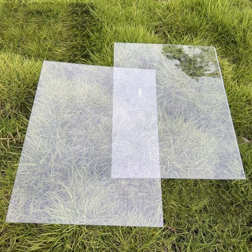 1.2mm Feuilles de Toit Transparent, Plaques Polycarbonate pour Toiture, Panneau de Toiture Plastique Acrylique PVC pour Serre Jardin, Abri de Voiture(20x40cmx1.2mm)