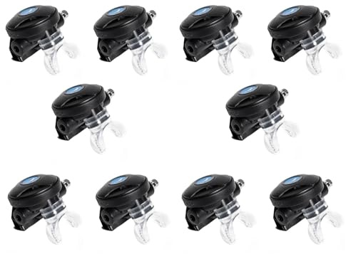 ISTOVO 10X Scuba Diving 2. Stufe Atemregler Professionelle Unterwasser Scuba Dive Octopus Tauchregler AusrüStung ZubehöR-Schwarz