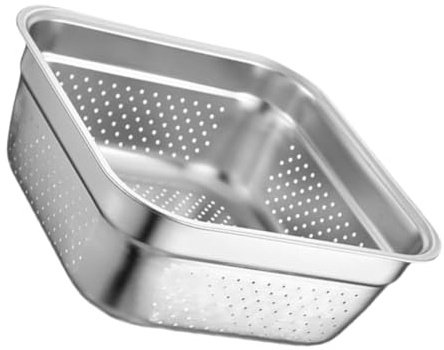 ULTECHNOVO Colador de Acero Inoxidable Grande Escurridor Metálico para Lavar Verduras y Frutas, Diseño Drenaje, Adecuado para Cocina y Lavado de Alimentos