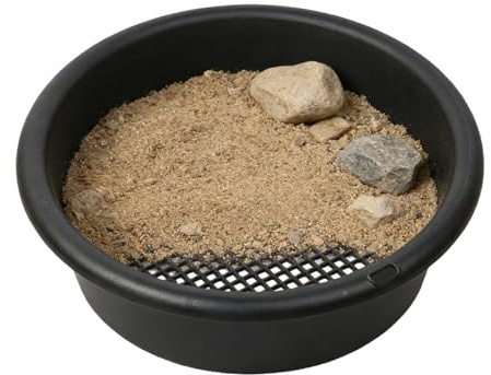 Genérico Criba de - Criba Inoxidable para Tamizar Gránulos - Herramientas de Bateo de Oro - para Macetas, Jardinería, Minería, Tierra, y Suelo