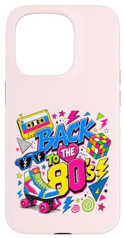 Back to 80s Nostalgia Roller Skate Boombox Cassette années 80 Coque pour iPhone 15 Pro