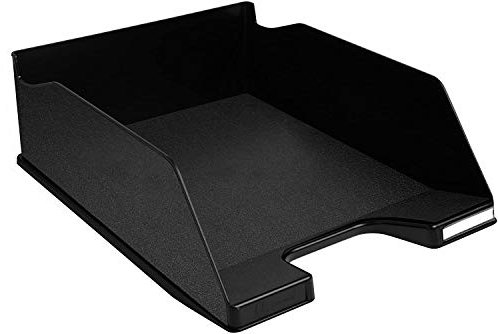 Exacompta 11514D Premium Briefablage Combo Maxi DIN A4. Idealer Briefkorb für Ihre Organisation. Robuster und stapelbarer Ablagekorb schwarz