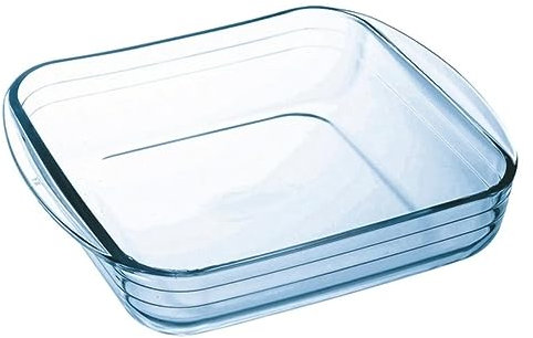 O Cuisine Vidrio Recipiente Cuadrado Horno Boro 20X17X6Cm