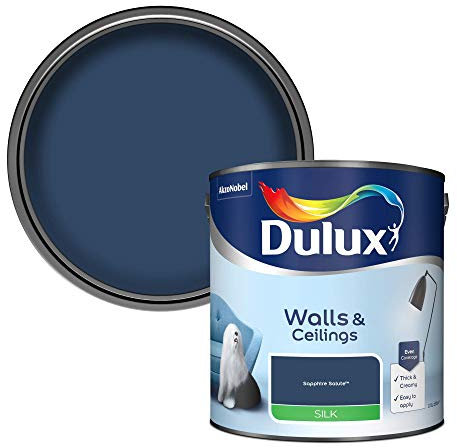 Dulux Walls & Ceilings Silk Emulsion Paint - Sapphire Salute - 2.5L
