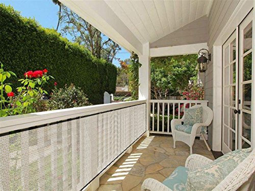 LIVEINU Balkonbespannung Balkon Sichtschutz Windschutz Sichtblende UV-Schutz Witterungsbeständig Gartensichtschutz UV 75% HDPE-Spezialgewebe Balkonverkleidung 80x400cm Gelb