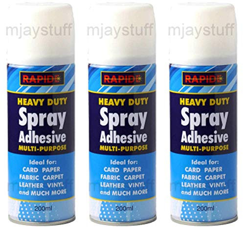2x3 X Heavy Duty Glue Spray Adhesive Card Paper Carpet Leather Vinyl Fabric 200ml