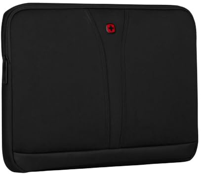 WENGER BC Fix Laptop-Hülle aus Neopren, Notebook 15,6 Zoll, Laptop-Tasche, Damen Herren, Büro Business Uni, Schwarz, 610182