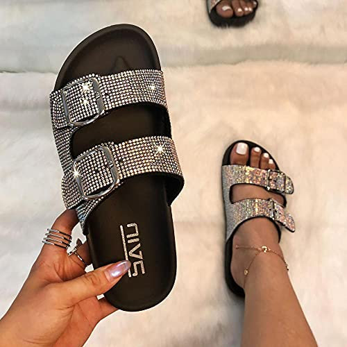 MLLM Eva Dusch- und Badeschuhe für Damen,Wasserbohrmaschine, Sand, Flache, rutschfeste Hausschuhe-schwarz_37,Indoor Outdoor Anti-Rutsch-Sandale