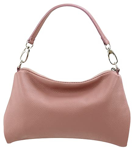 SH Leder Echtleder Umhängetasche mittelgroße schultertasche Abendtasche Clutch Crossbody Bag Messenger Handtasche mit Reißverschluss 33x20cm Lovelin G393
