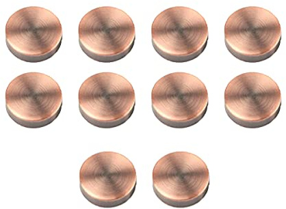 10PCS Copper Mirror Screws 12mm Flat Cap Cover Nails - Red Bronze