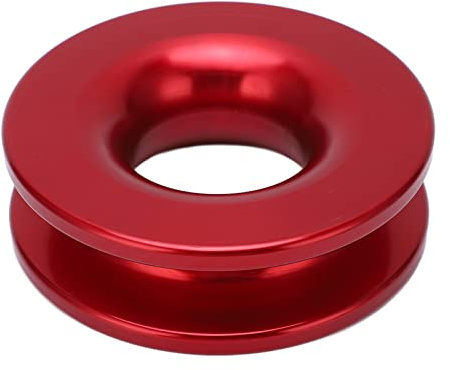 Akozon Anneau de Récupération D'arraché, Aluminium Résistance à la Rupture de 41 000 LB Anneau de Récupération D'arrachement de Treuil Poulies de Treuil de Remorquage pour Manille Souple(Rouge)