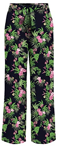 Bestseller A/S Onlnova Life Palazzo Pantalon PTM pour Femme Noir/AOP:436 Pure Tropical Taille 36, Noir/AOP:436 Pure Tropical, W36