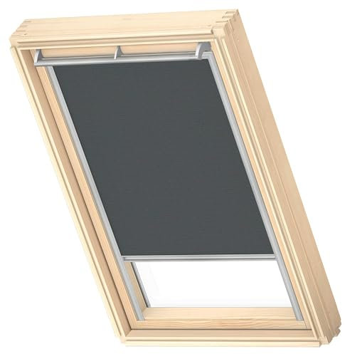 VELUX Original Nature Collection Dachfenster Verdunkelungsrollo, S06, Cave, mit Grauer Führungsschiene