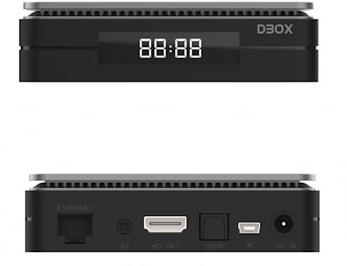 Xsarius Dbox 4K Android 9 TV Box con funzione SmartTV, Gigabit LAN, Bluetooth 5.0, Dolby Digital, telecomando Bluetooth, WiFi, app LIVETV, H265, HDR10+, 2GB, 16GB, slot SD + cavo HDMI HM-SAT