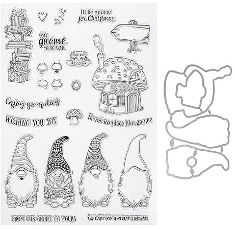 EXCEART Transparenter Weihnachts-stempel Stanzform Für Scrapbooking-dekoration Verschiedene Motive Für Bastelbedarf Für Fotoalben Und Papierkarten