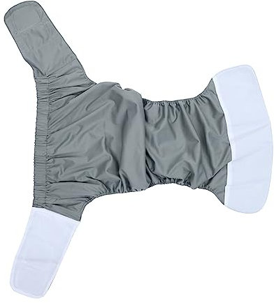 LALAFINA Stoffwindel Für Erwachsene Unisex Einstellbar Saugfähig Mit Elastischem Verschluss Grau Einheitsgröße Geschützt Vor Auslaufen Wiederverwendbar Für Ältere Menschen Und Pflege