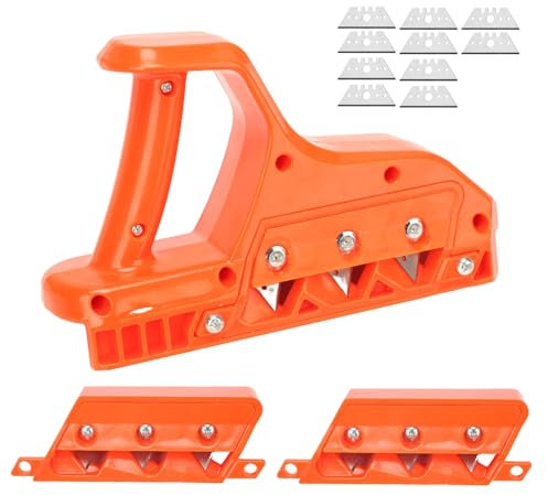 Handhobel Zum Schneiden Von Gipskartonplatten,Gipskarton Plattenschneider,Kantenhobel Mit Dreifachklinge,45 ° Und 60° Gipskarton Hobel FüR Die PlattenstäRken 9,5 & 12,5mm
