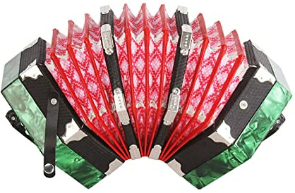COMETX Akkordeon ähnliches Instrument Concertina Accordion 20 Tasten 40 Reed Anglo Style, mit Tragetasche