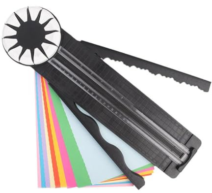 Taglierina rotante 12 in 1, taglierina multifunzione per carta rotante, con quadrante a ghigliottina con 12 teste di taglio, testa rotante a 360°, strumento per scrapbooking