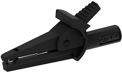 Electro PJP 5002-IEC-d4-CD1-N Pince crocodile noire Plage de serrage max. : 9 mm Longueur : 51 mm 1 pièce