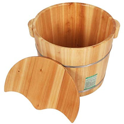 UYDJAKX Holz-Fußbad-Eimer, Holz-Eimer für Fußbad, Fuß-Whirlpool-Badeeimer, Fußwaschbecken-Eimer für Fußbad, Massage, Spa, Sauna, Einweichen (Größe: A) (B) Super EA-Vision Star of Light