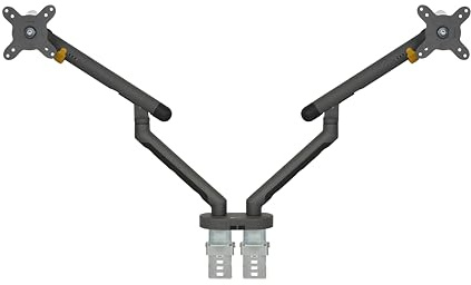 BakkerElkhuizen Bildschirm Halterung BE Flexible Dual - 2 Monitor Halterung Tisch - für 10 Biss 27 Zoll Monitor - Höhenverstellbar - Dunkel Grau
