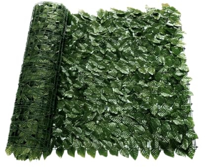 Anttyscar Artificial Ivy Privacy Fence Screen, 1x3M Artificial Hedge Fence Green Leaf Ivy Screen Plant Wall Fake Grass Decorative Backdrop for Privacy Protection Home Balcony Garden（1 Roll）