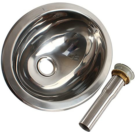 JOXLOVER Handwaschbecken aus Edelstahl for Boot, Wohnmobil, Wohnwagen, oval