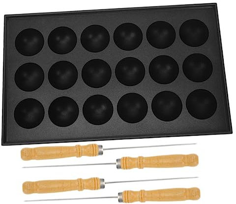 Amosfun Teglia Da Forno in Alluminio Per Polpi Teglia Antiaderente Per Pesce Piastra Da Forno A Sfera Rotonda Da 28 Fori Facile Da Usare E Da Pulire