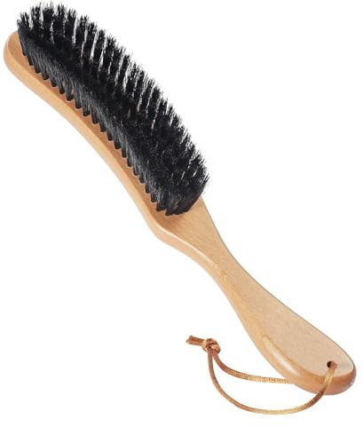 OWLMATE Kleiderbürste, Wunderbürste Wolle, Polsterbürste, Fusselbürste für Kleidung Wildleder und Tierhaare - Großer Griff aus Buchenholz