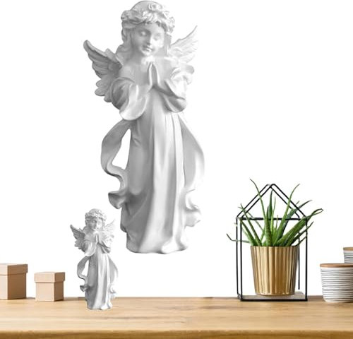 Gartenengel Figuren - Betender Engel Figur - Engel Statue für Garten, Engel Skulptur für Garten, Rasen, Terrasse, Hof