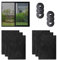 6 Piezas Mosquitera para Ventanas, Malla Antimosquitos Ventanas130 x 150 cm, Ajustable y Fácil de Instalar,con 6 Tiras de Velcro Autoadhesivas (Negro)