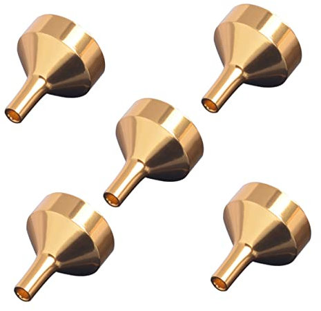 CONGARTENO 5 Piezas Embudo Para Uso Doméstico Embudo De Cocina Metálico Pequeño De Acero Inoxidable Para Transferir Perfume y Aceite Esencial