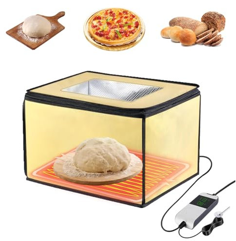 Brot Gärbox Sauerteig, Brot Gärbox mit Heizung und NTC Temperatursensor, Brot Gärschrank, Elektrischer Gärkasten für Brot mit Einstellbare Temperatur und Timer für Teig, zum Backen, Gären