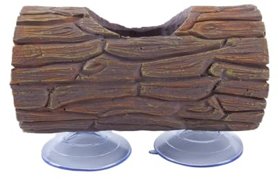 Gutol Tronco para reptiles, escondite de resina para lagartos, accesorios para terrarios de dragones barbudos, geckos crestados, ranas, cangrejos ermitaños, lagartos y serpientes