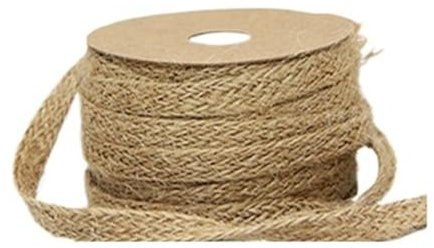 Spago Per Decorazioni Nastro intrecciato in iuta da 10 m, spago piatto in tela di, corde canapa, fai te, decorazioni for feste matrimonio, cucito, artigianato in corda vintage(0.8cmx10m)