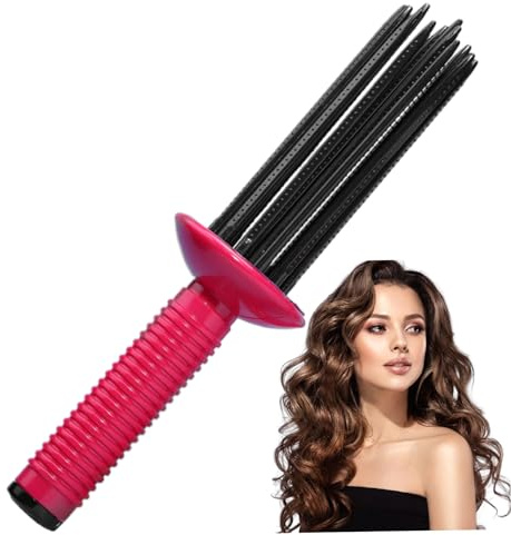 Pettine arricciacapelli, Pettine arricciacapelli 17 Denti Spazzola portatile per capelli Spazzola riccia resistente al calore Volume d'aria Antiscivolo Acconciatura