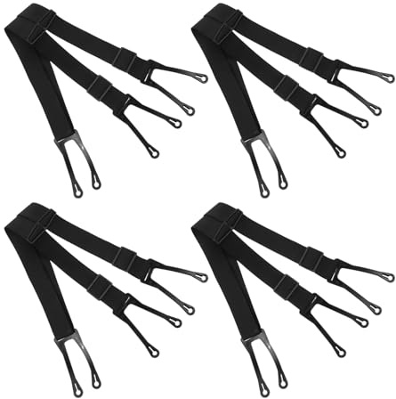 MAGICLULU Tirantes Ajustables de Hockey sobre Hielo para Pantalones XL Cinturones Elásticos Antideslizantes 4 Piezas Equipo de Protección Profesional para Patinaje y Deportes de Invierno